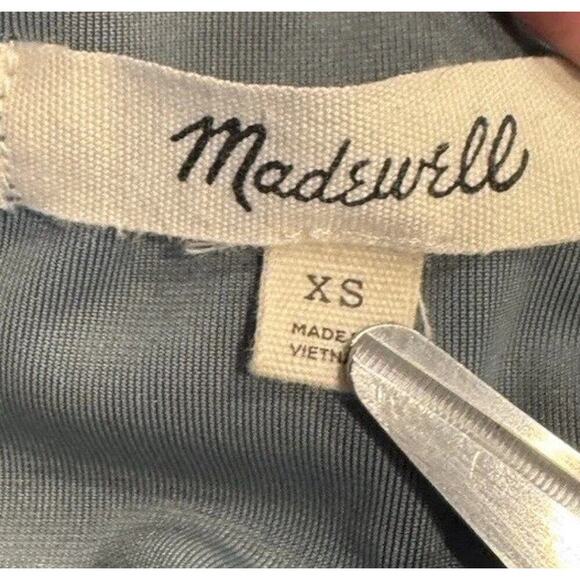 Madewell Green Velvet Ballet Top Women’s Size XS Wrap Long Sleeve V Neck Glam - Picture 5 of 6